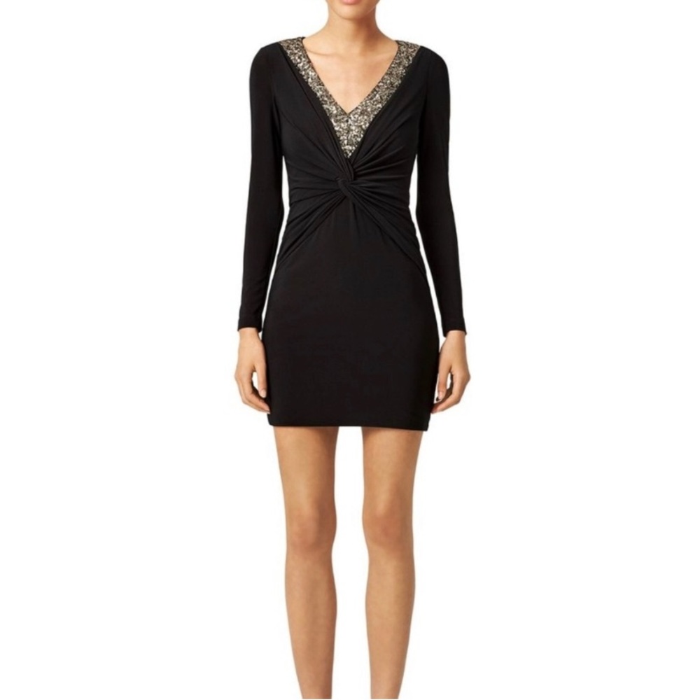 Elegant Black Long Sleeve Dress